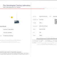 2.08 Ct. Yellow Sapphire from Ceylon (Sri Lanka) Scan Report