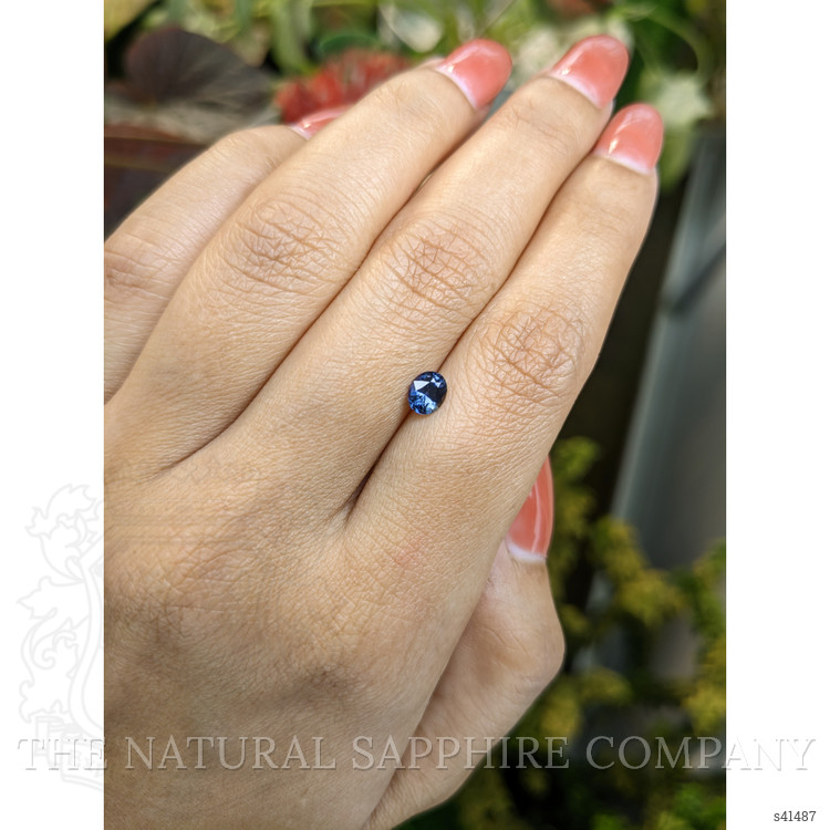 0.56 Ct. Greyish Blue Sapphire from Ceylon (Sri Lanka)