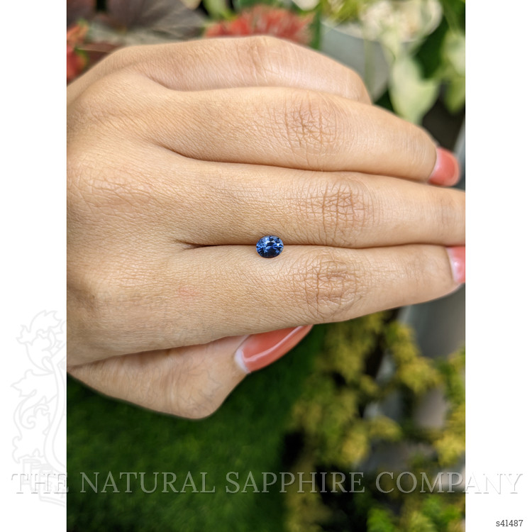 0.56 Ct. Greyish Blue Sapphire from Ceylon (Sri Lanka)