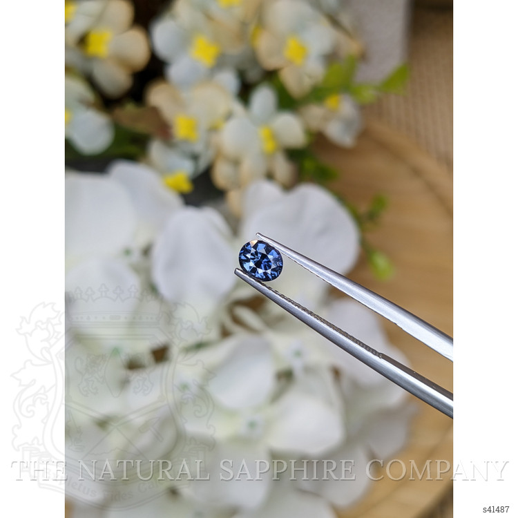 0.56 Ct. Greyish Blue Sapphire from Ceylon (Sri Lanka)