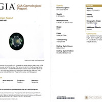 2.95 Ct. Bluish Green Sapphire from Montana Scan Report
