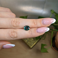 2.95 Ct. Bluish Green Sapphire from Montana Life Style
