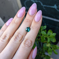 2.37 Ct. Bluish Green Sapphire from Montana Life Style