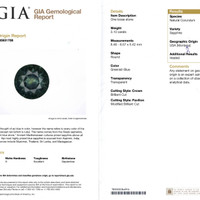 3.10 Ct. Bluish Green Sapphire from Montana Scan Report
