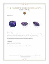 1.18 Ct. Violet Sapphire from Africa Appraisal