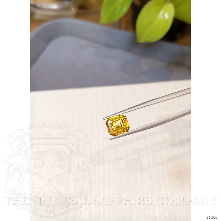 4.11 Ct. Orangish Yellow Sapphire from Ceylon (Sri Lanka)