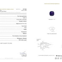 4.05 Ct. Purple Sapphire from Madagascar Scan Report