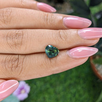2.03 Ct. Bluish Green Sapphire from Madagascar Life Style