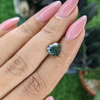 2.03 Ct. Bluish Green Sapphire from Madagascar Life Style