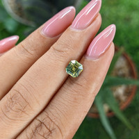 1.24 Ct. Yellowish Green Sapphire from Madagascar Life Style