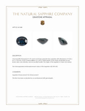 3.70 Ct. Greenish Blue Sapphire from Ceylon (Sri Lanka) Appraisal