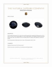 4.22 Ct. Greenish Blue Sapphire from Ceylon (Sri Lanka) Appraisal
