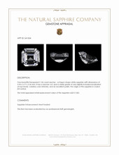 1.06 Ct. White Sapphire from Ceylon (Sri Lanka) Appraisal