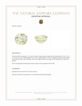 1.18 Ct. Yellow Sapphire from Ceylon (Sri Lanka) Appraisal