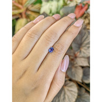 0.65 Ct. Purplish Blue Sapphire from Ceylon (Sri Lanka) Life Style
