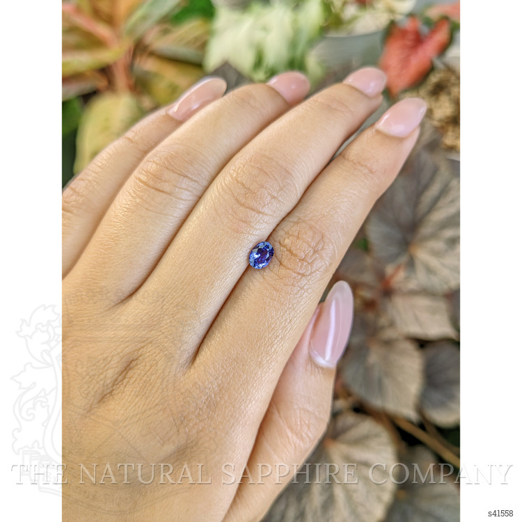 0.65 Ct. Purplish Blue Sapphire from Ceylon (Sri Lanka)