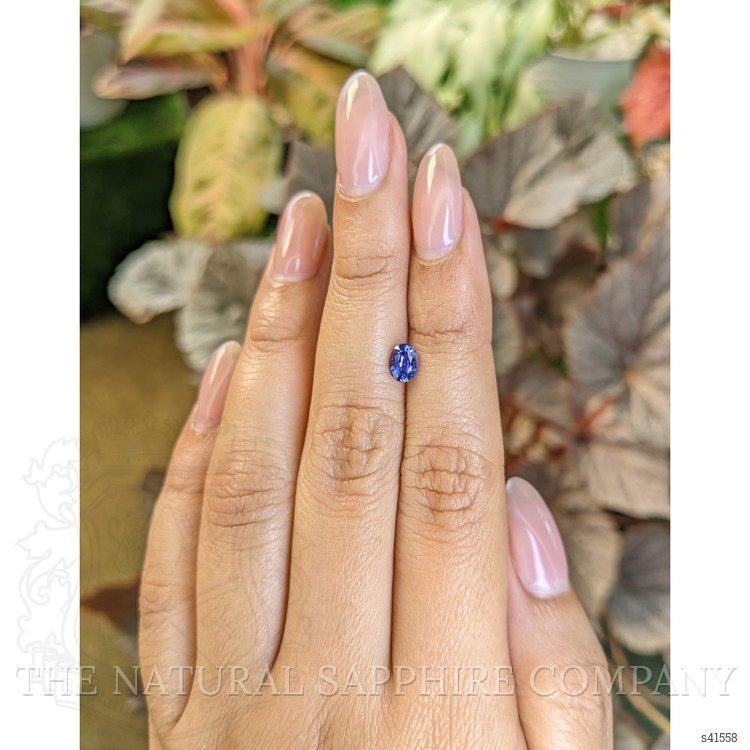 0.65 Ct. Purplish Blue Sapphire from Ceylon (Sri Lanka)