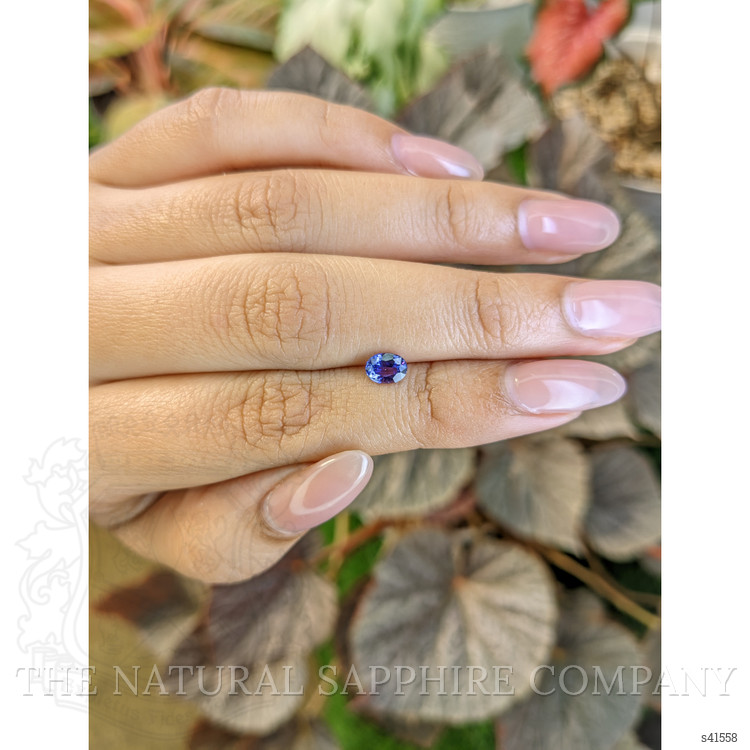 0.65 Ct. Purplish Blue Sapphire from Ceylon (Sri Lanka)