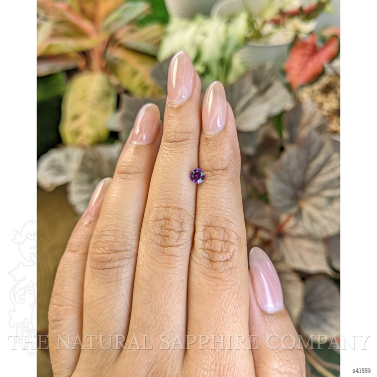 0.51 Ct. Pinkish Purple Sapphire from Ceylon (Sri Lanka)