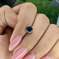 1.04 Ct. Greenish Blue Sapphire from Madagascar Life Style