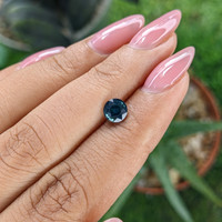 1.04 Ct. Greenish Blue Sapphire from Madagascar Life Style