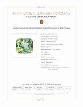 1.00 Ct. Yellowish Green Sapphire from Madagascar Scan Report