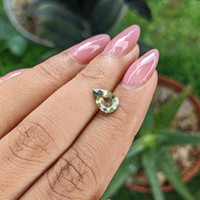 1.50 Ct. Yellowish Green Sapphire from Madagascar Life Style