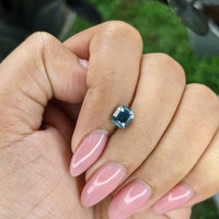 1.26 Ct. Bluish Green Sapphire from Madagascar Life Style