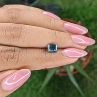1.26 Ct. Bluish Green Sapphire from Madagascar Life Style
