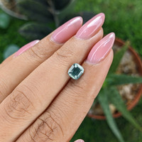 1.26 Ct. Bluish Green Sapphire from Madagascar Life Style