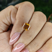 2.06 Ct. Yellowish Orange Sapphire from Ceylon (Sri Lanka) Life Style