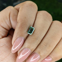 1.19 Ct. Bluish Green Sapphire from Madagascar Life Style