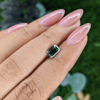 1.19 Ct. Bluish Green Sapphire from Madagascar Life Style
