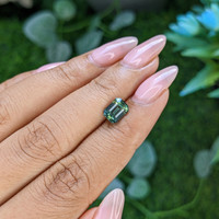1.75 Ct. Bluish Green Sapphire from Madagascar Life Style