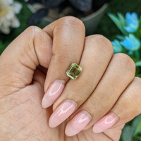 1.66 Ct. Green Sapphire from Madagascar Life Style