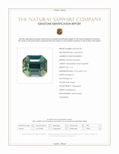 1.14 Ct. Bluish Green Sapphire from Madagascar Scan Report
