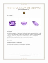 1.21 Ct. Purple Sapphire from Madagascar Appraisal