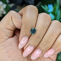 1.11 Ct. Bluish Green Sapphire from Madagascar Life Style