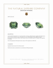 1.65 Ct. Yellowish Green Sapphire from Australia Appraisal