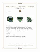 1.16 Ct. Bluish Green Sapphire from Australia Appraisal