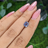 0.71 Ct. Purplish Blue Sapphire from Tanzania Life Style