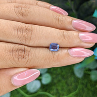 0.71 Ct. Purplish Blue Sapphire from Tanzania Life Style