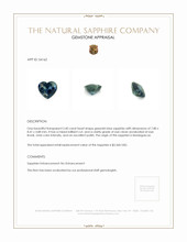 2.40 Ct. Greenish Blue Sapphire from Madagascar Appraisal