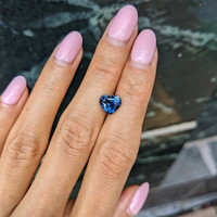 2.40 Ct. Greenish Blue Sapphire from Madagascar Life Style