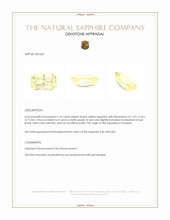 1.56 Ct. Yellow Sapphire from Tanzania Appraisal