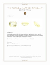 1.83 Ct. Yellow Sapphire from Tanzania Appraisal