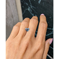 1.53 Ct. Greenish Blue Sapphire from Madagascar Life Style