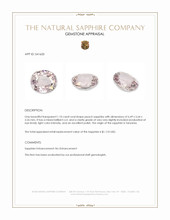 1.10 Ct. Peach Sapphire from Tanzania Appraisal