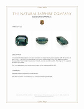 1.20 Ct. Bluish Green Sapphire from Ceylon (Sri Lanka) Appraisal
