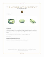 1.55 Ct. Bluish Green Sapphire from Ceylon (Sri Lanka) Appraisal
